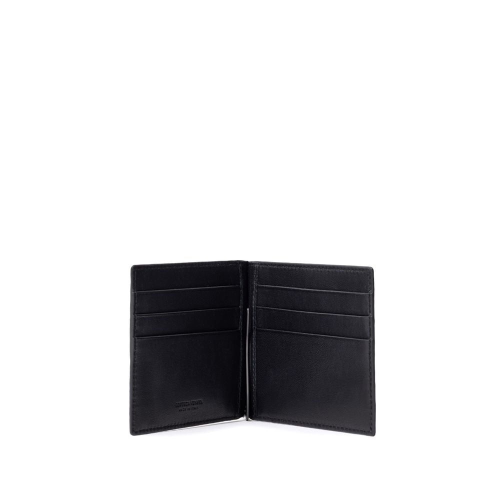 Bottega Veneta Black Leather Di Crocodile Wallet