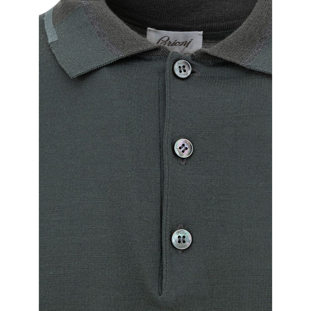 Brioni Green Cotton Polo Shirt