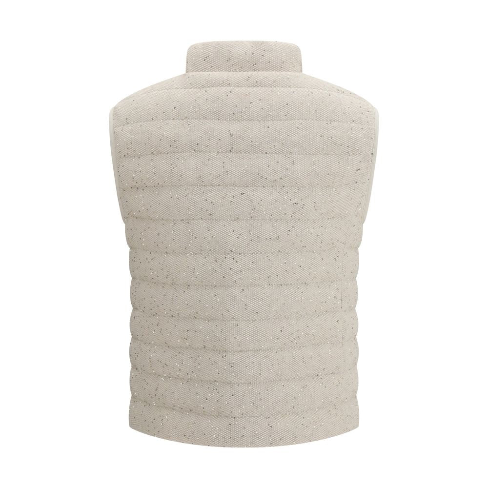 Brunello Cucinelli Beige Goose Down Sleveless Jacket