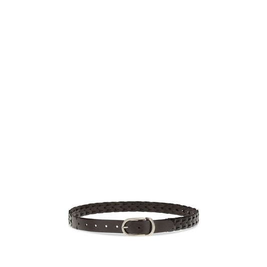 Brunello Cucinelli Black Calf Leather Bos Taurus Belt