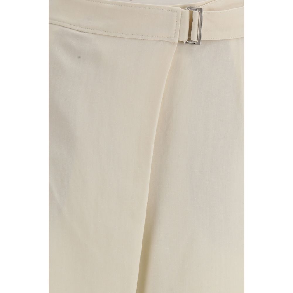 Brunello Cucinelli Cream Viscose Casual Pants