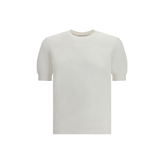 Brunello Cucinelli White Cotton T-Shirt