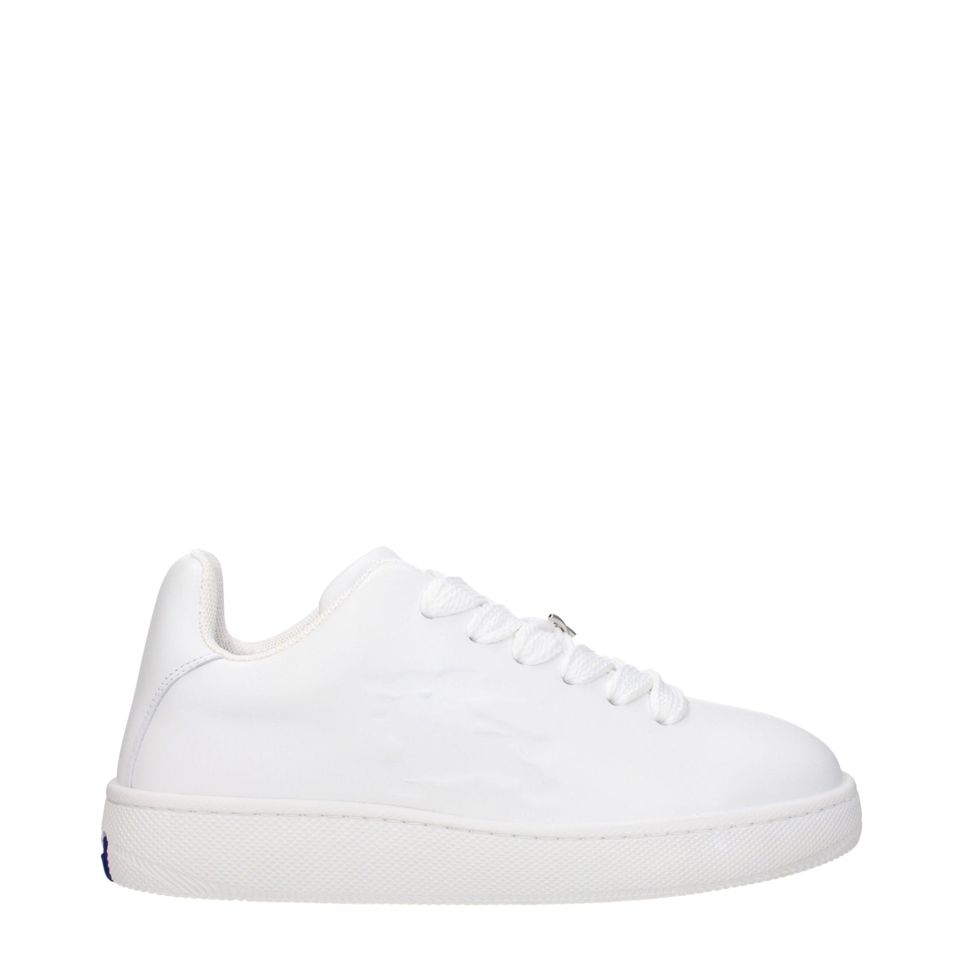 Burberry White Leather Low Tops