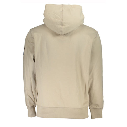 Calvin Klein Beige Cotton Hooded Sweatshirt