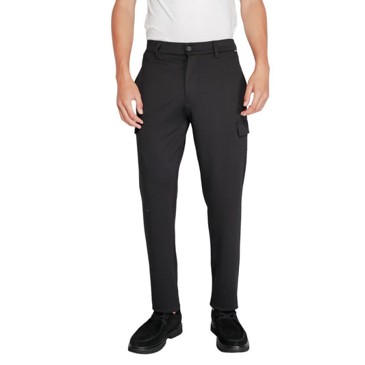 Calvin Klein Black Polyester Polyester Jeans & Pant