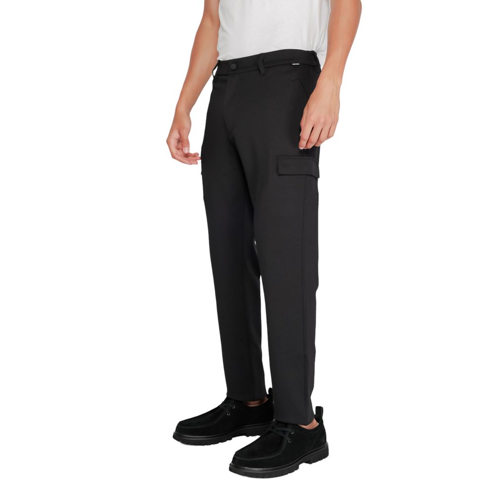 Calvin Klein Black Polyester Polyester Jeans & Pant