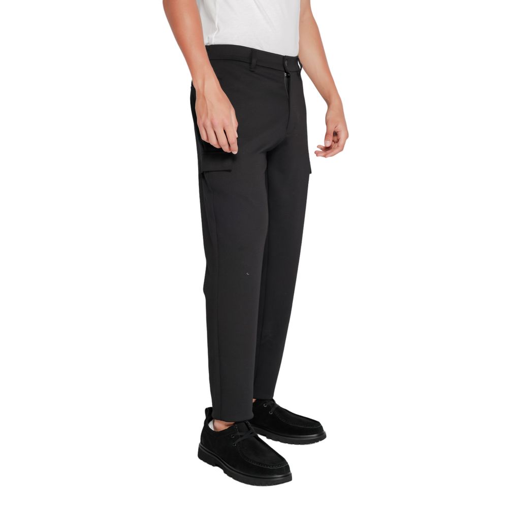 Calvin Klein Black Polyester Polyester Jeans & Pant