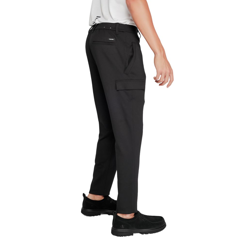 Calvin Klein Black Polyester Polyester Jeans & Pant