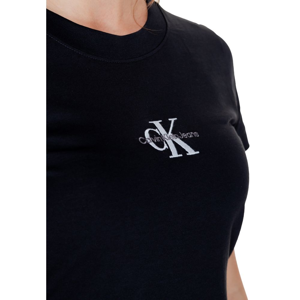 Calvin Klein Jeans Black Cotton Rigenerato Tops & T-Shirt