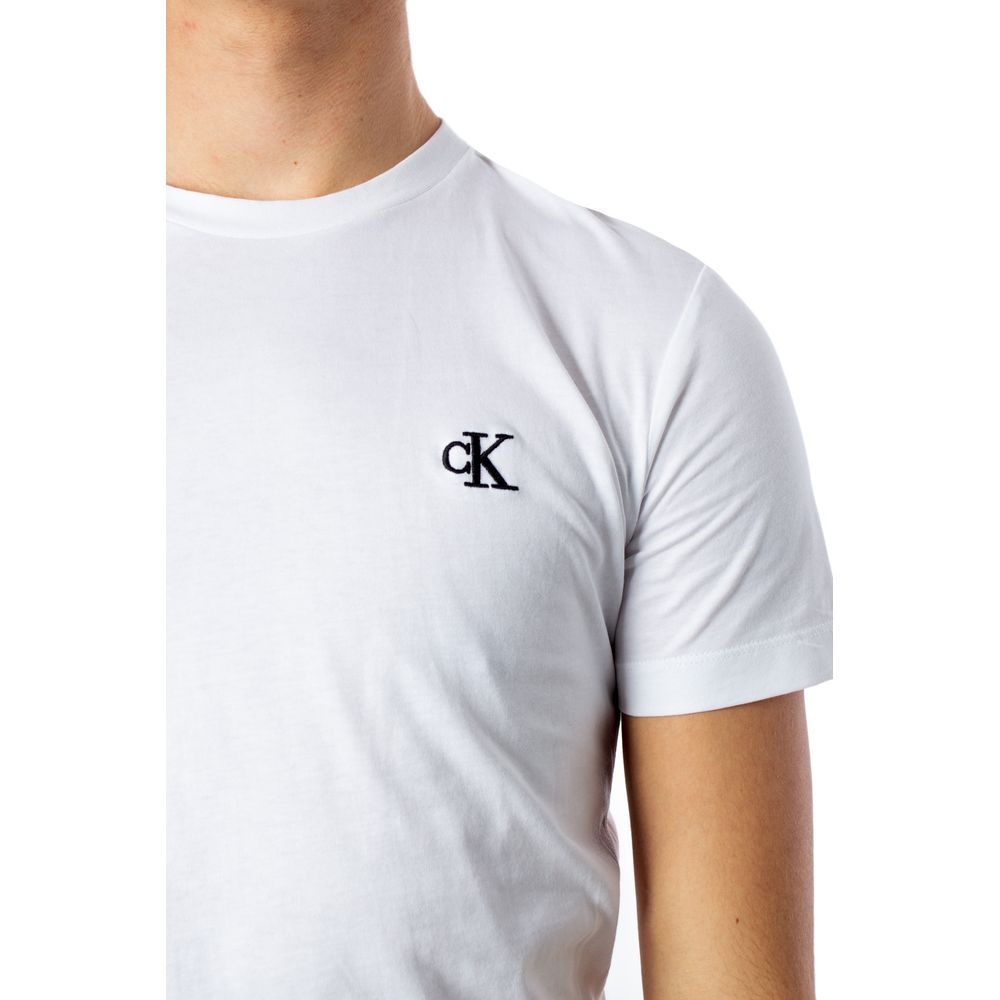 Calvin Klein Jeans White Cotton T-Shirt