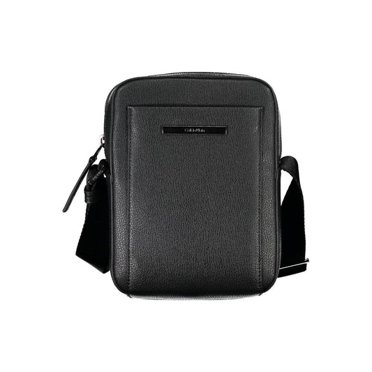 Calvin Klein Sleek Black Shoulder Bag with Logo Detail