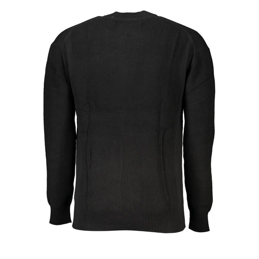 Calvin Klein Sleek Cotton Crew Neck Sweater with Contrast Details