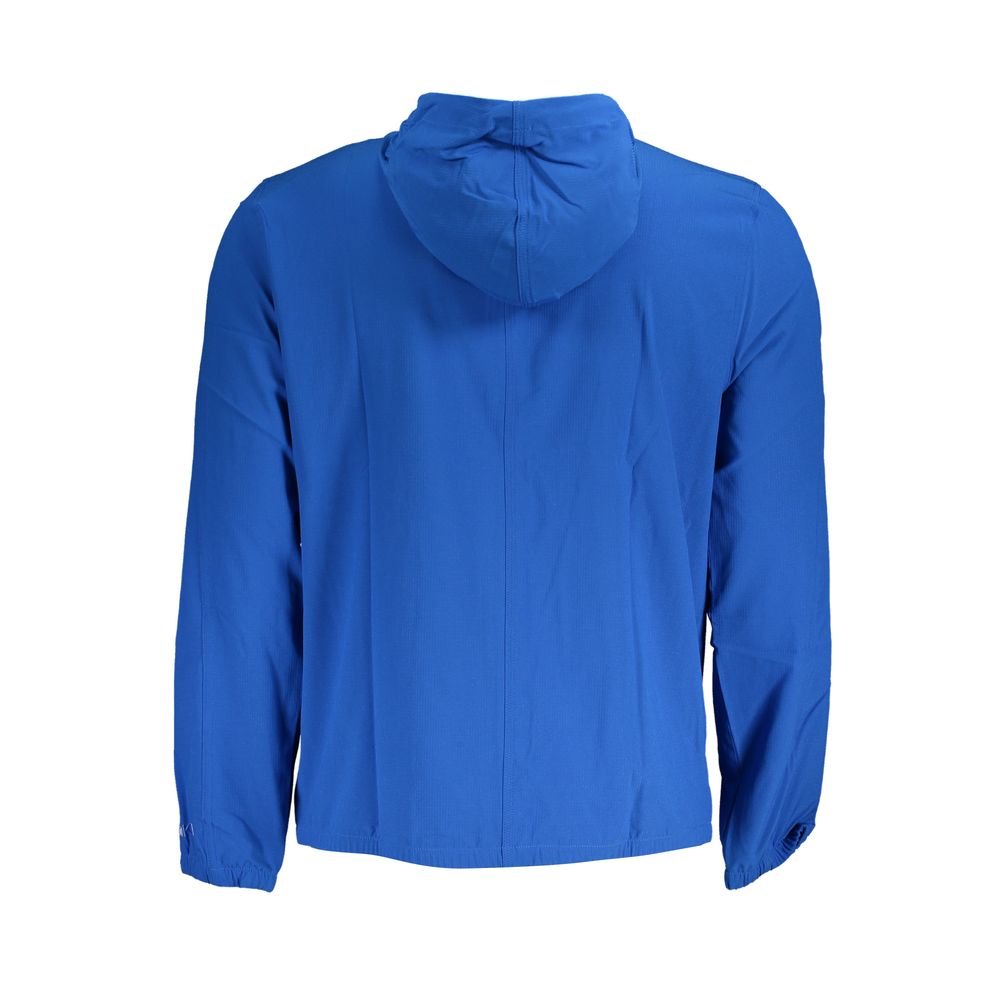 Calvin Klein Sleek Hooded Sports Jacket in Vibrant Blue