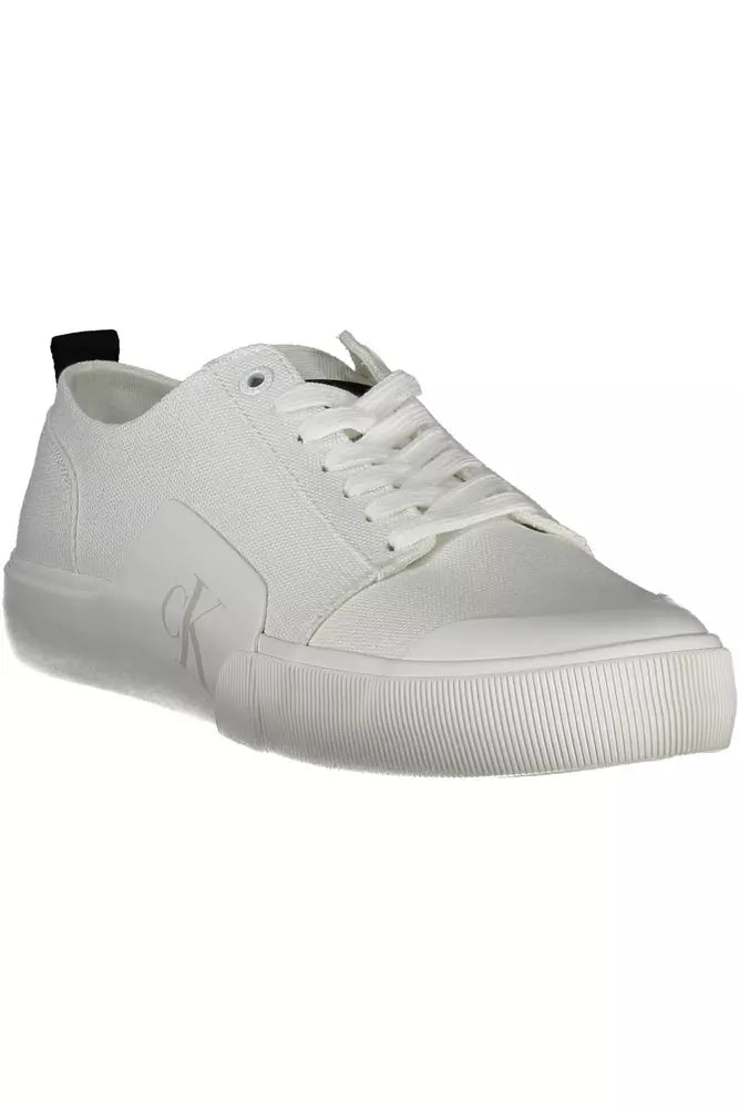 Calvin Klein White Cotton Men Sneaker