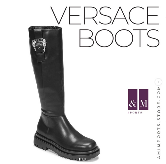 Versace black boots