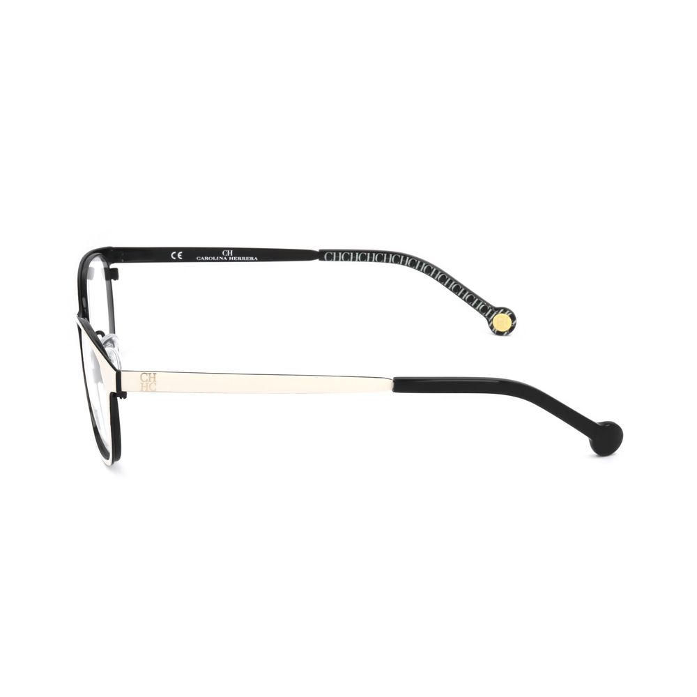Carolina Herrera Black Stainless Steel Glasses Frames