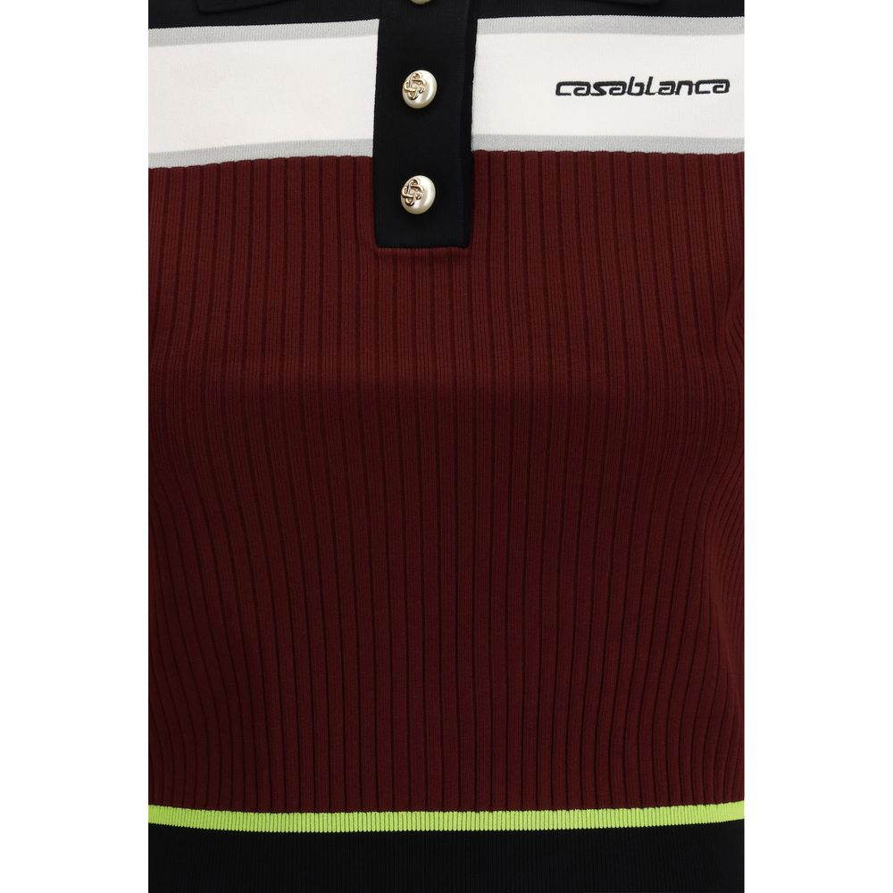 Casablanca Multicolor Viscose Polo Shirt