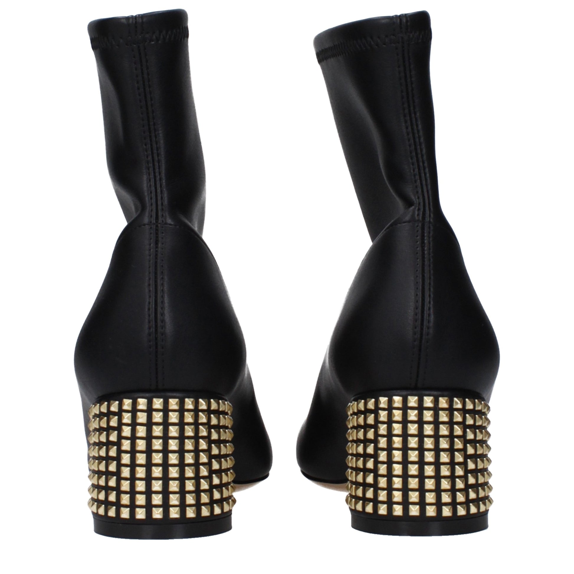 Casadei Black Leather Ankle Boots