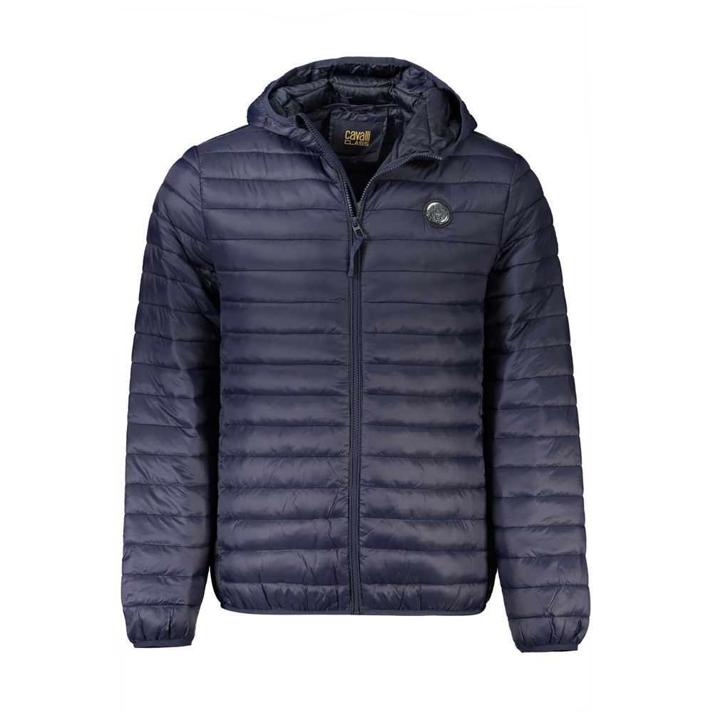 Cavalli Class Blue Polyamide Shell Jacket