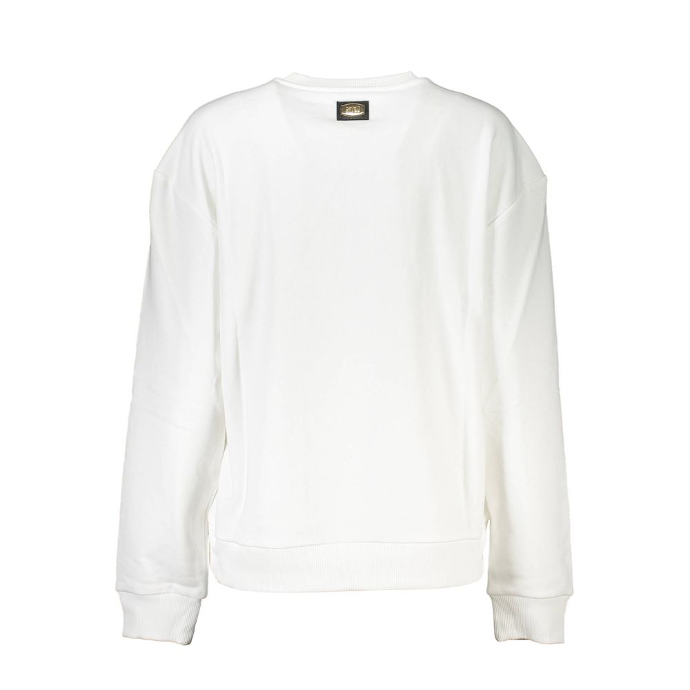 Cavalli Class White Cotton Sweater