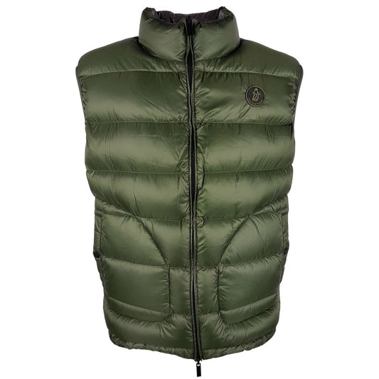 Centogrammi Chic Reversible Green & Grey Duck Down Vest