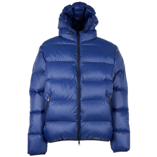 Centogrammi Sleek Blue Nylon Down Jacket