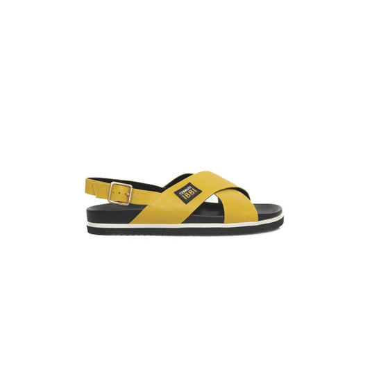 Cerruti 1881 Yellow Calf Leather Women Sandal