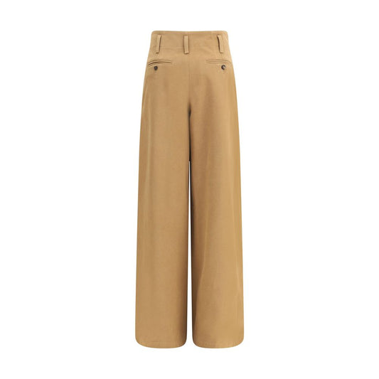 Chloé Beige Cotton Casual Pants