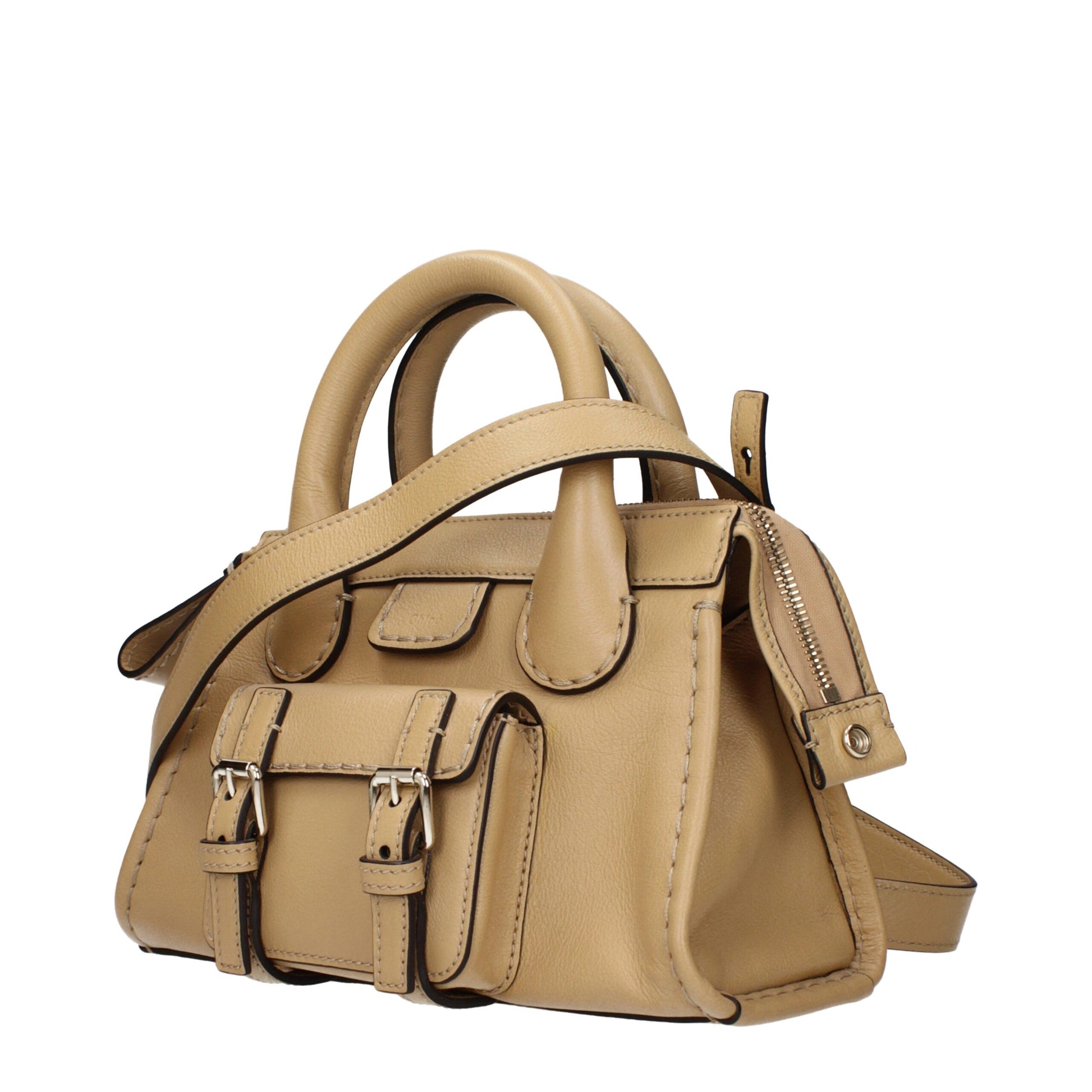 Chloé Beige Leather Handbags