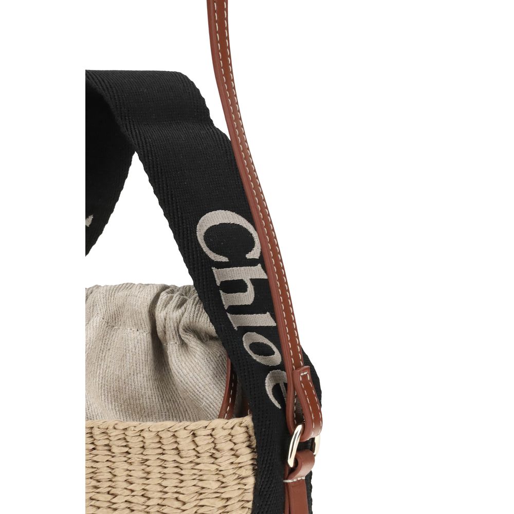 Chloé Beige Raffia Shoulder Bag