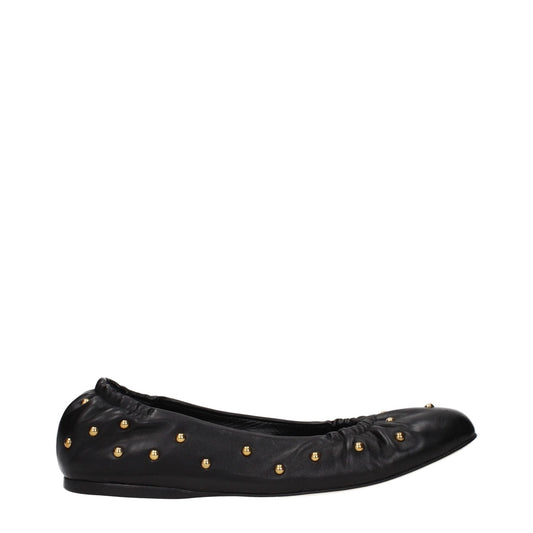Chloé Black Leather Ballet Flats