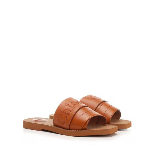 Chloé Brown Calfskin Sandals