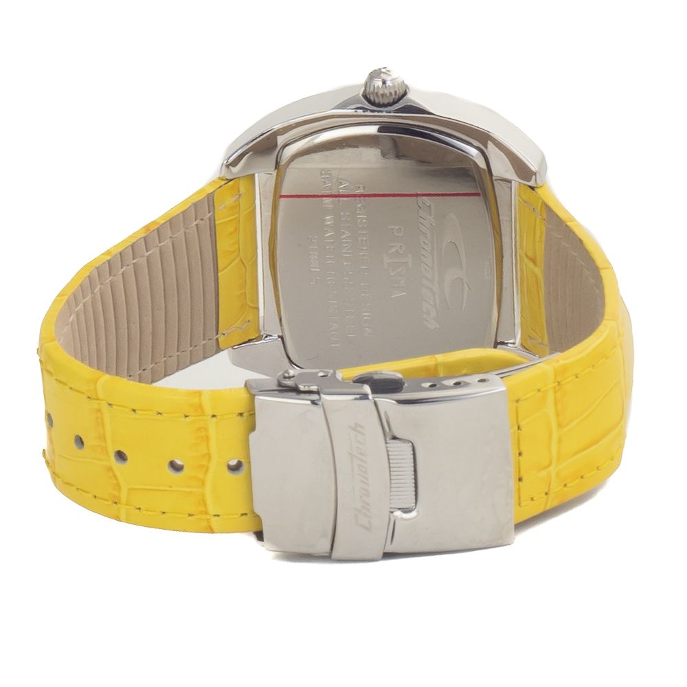 Chronotech Yellow Leather Watch