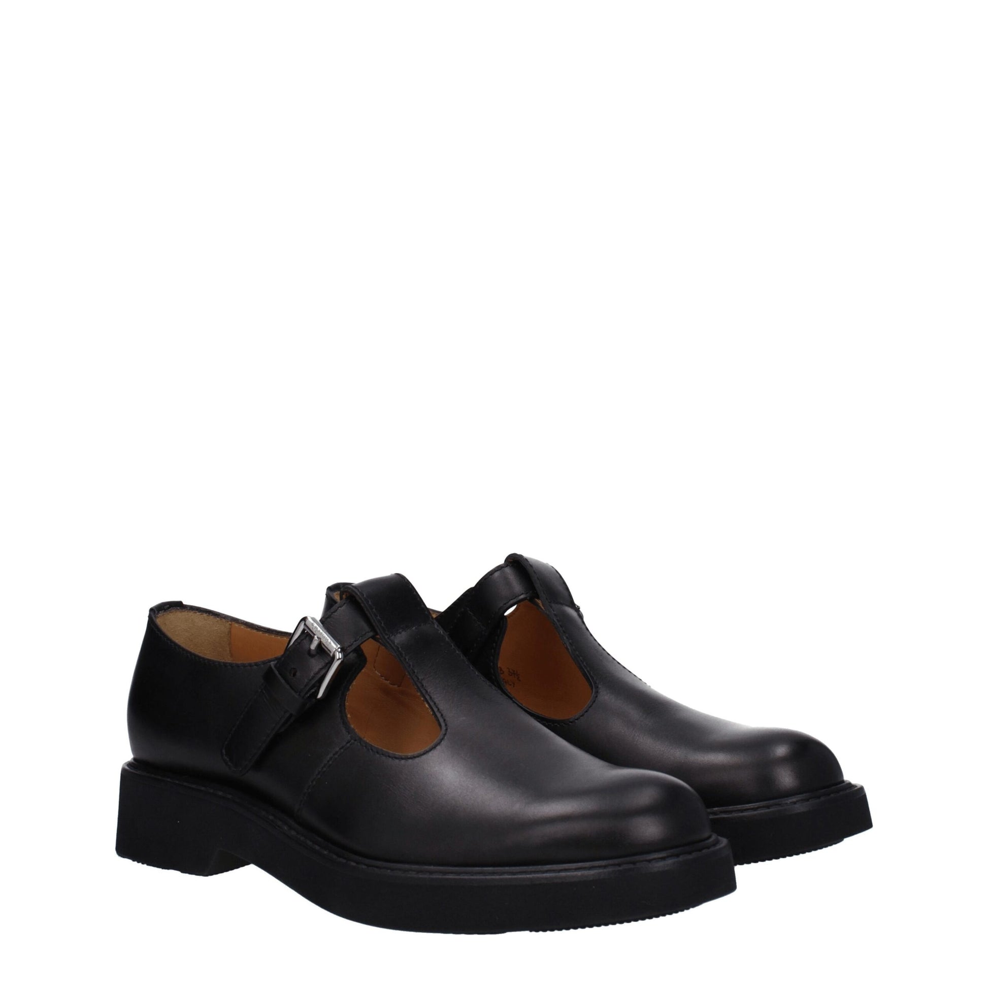 Church's Black Leather Oxfords And Derby
