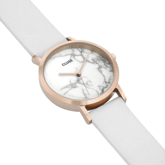 Cluse White Leather Watch