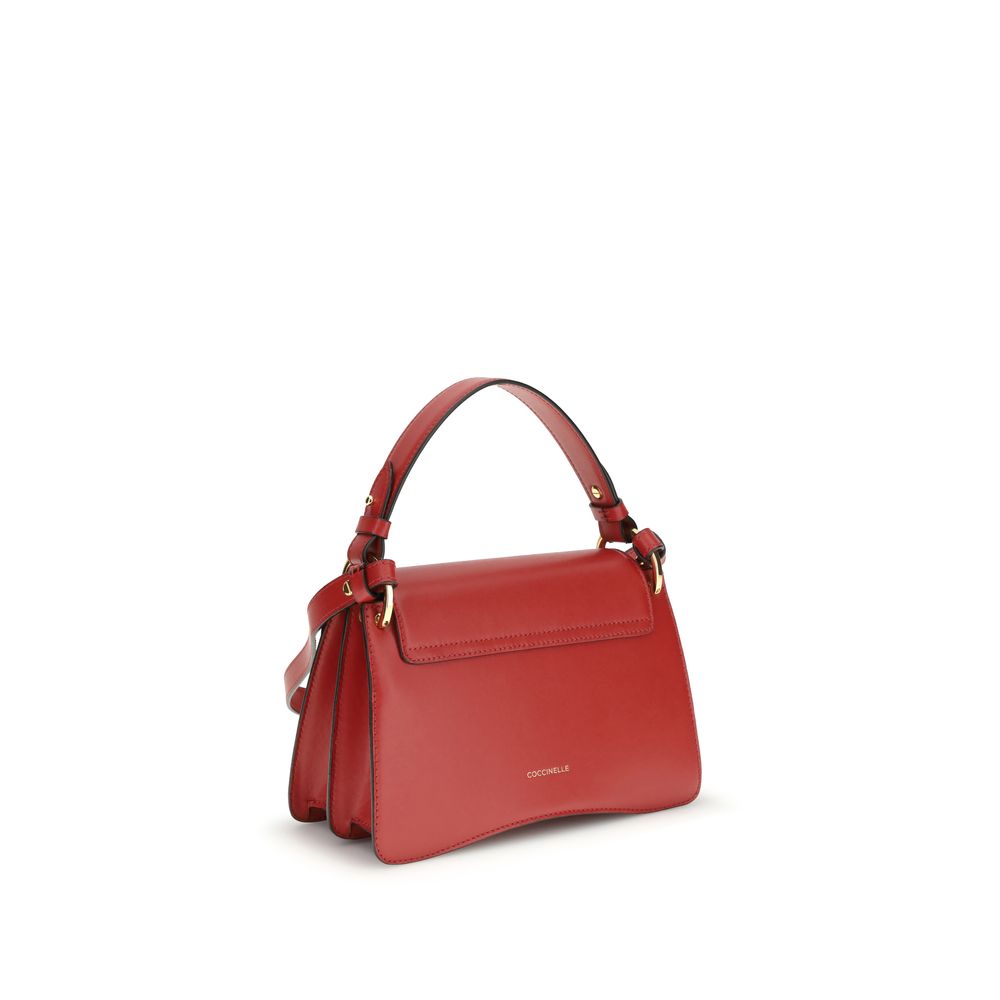 Coccinelle Red Calf Leather Bos Taurus Handbag