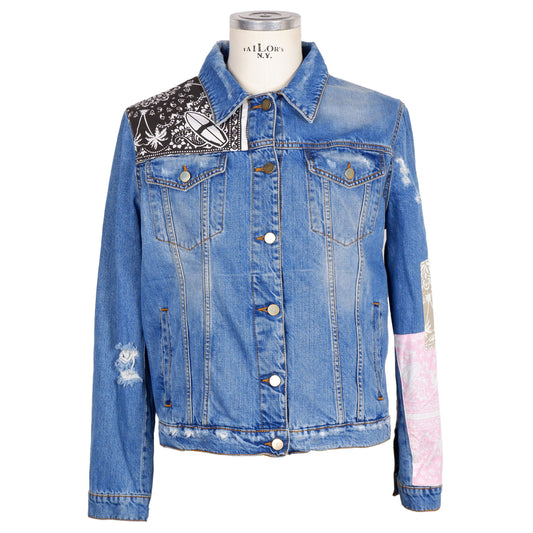 Comme Des Fuckdown Abstract Denim Elegance Men's Jacket