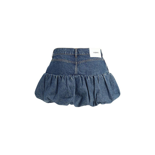 Coperni Denim Miniskirt with ruching bottom