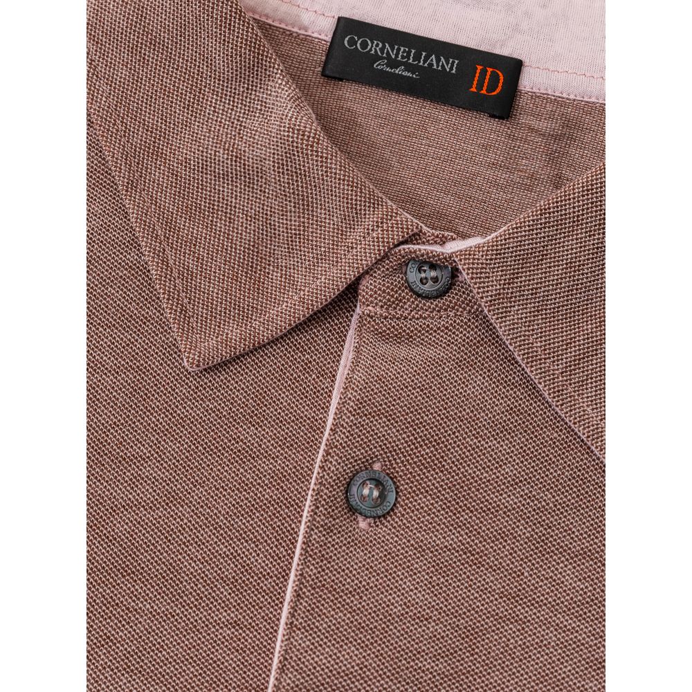 Corneliani Gray Cotton Polo Shirt