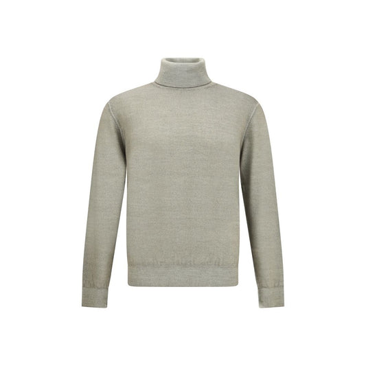 Cruciani Wool Green Turtleneck