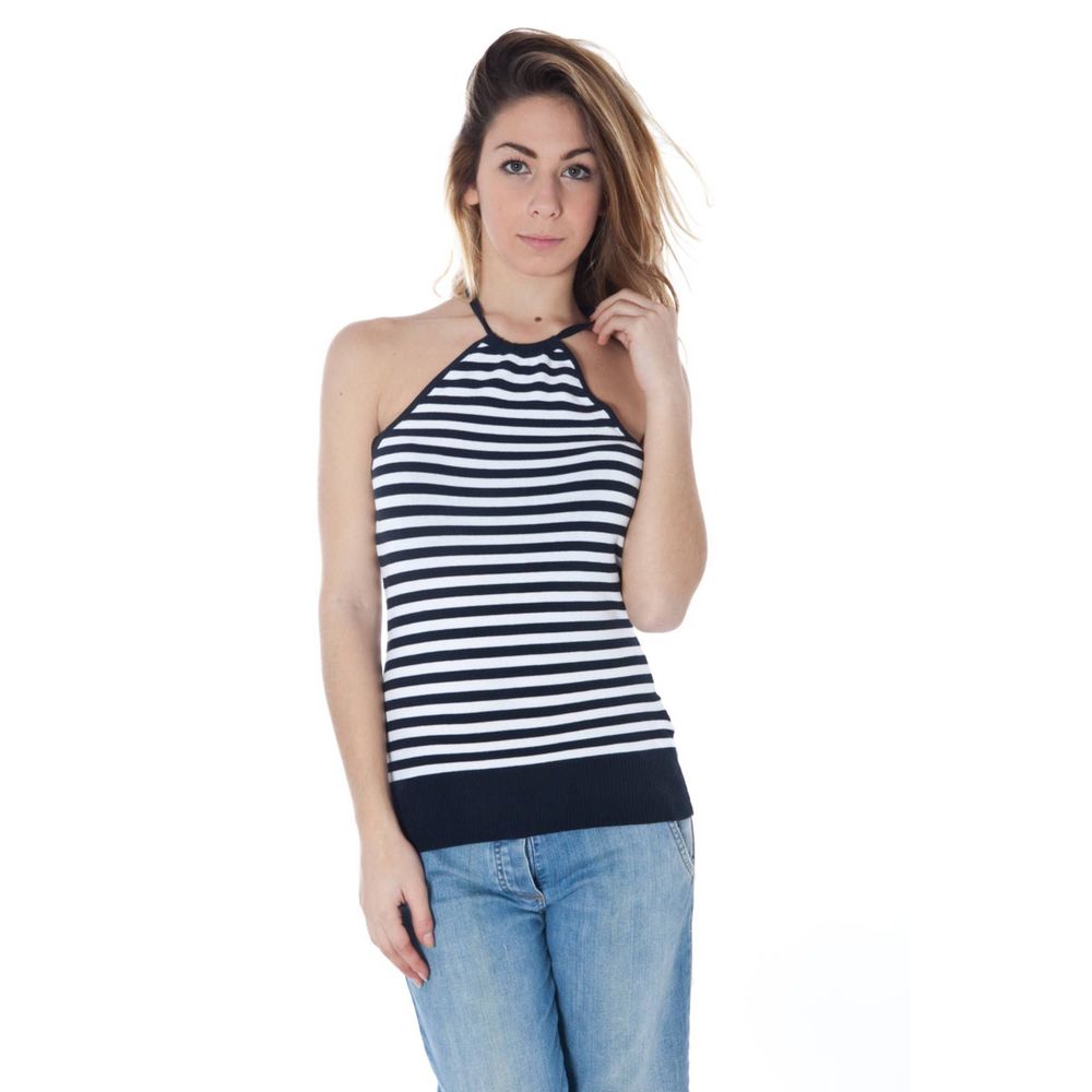 Datch Blue Cotton Tank Top