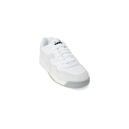 Diadora White Synthetic Leather Sneaker