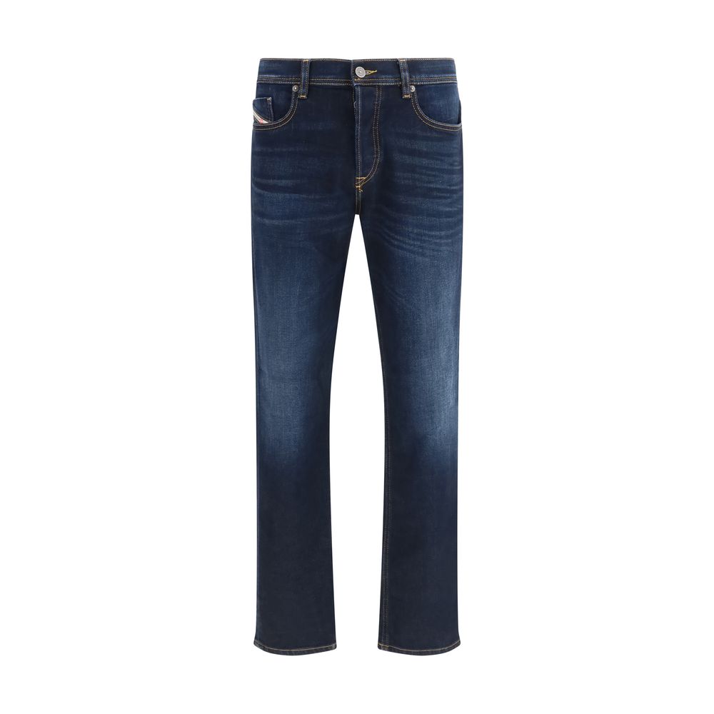 Diesel Blue Cotton Relaxed Fit Jeans