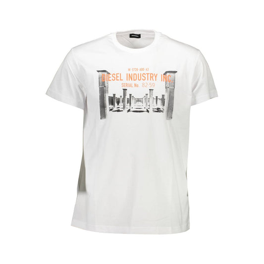 Diesel White Cotton Men T-Shirt