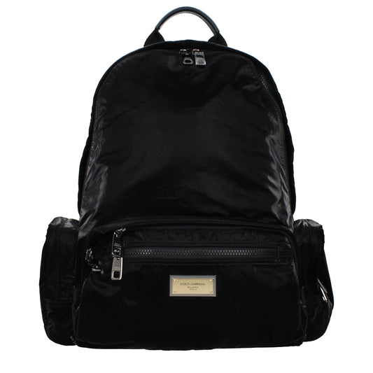 Dolce & Gabbana Black Nylon Backpack
