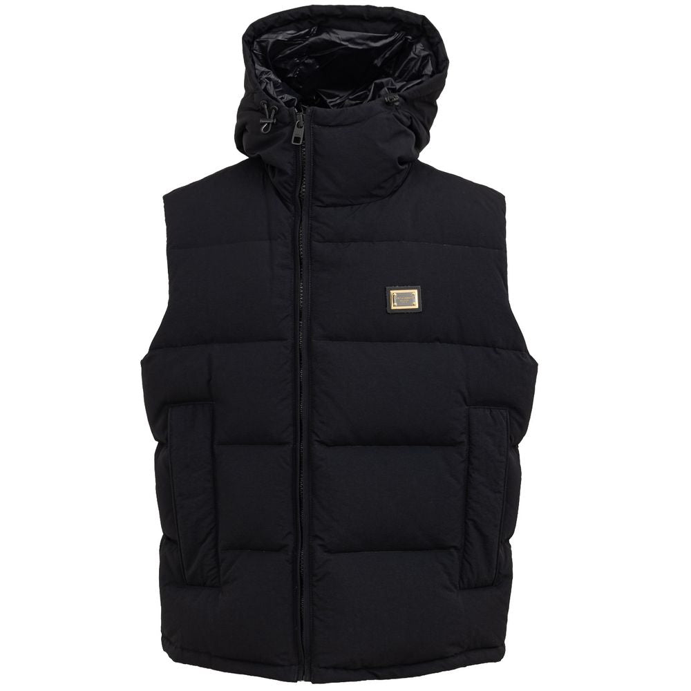 Dolce & Gabbana Black Polyester Vest