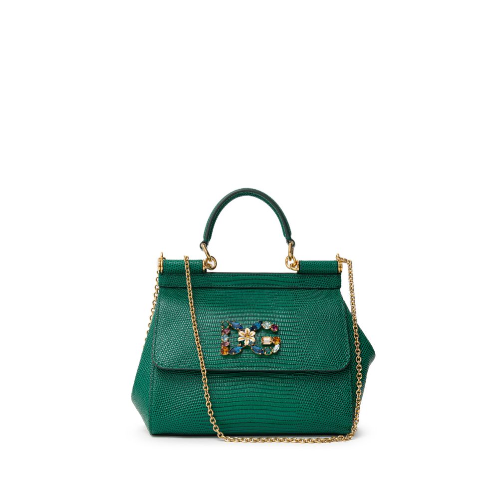 Dolce & Gabbana Green Leather Handbag