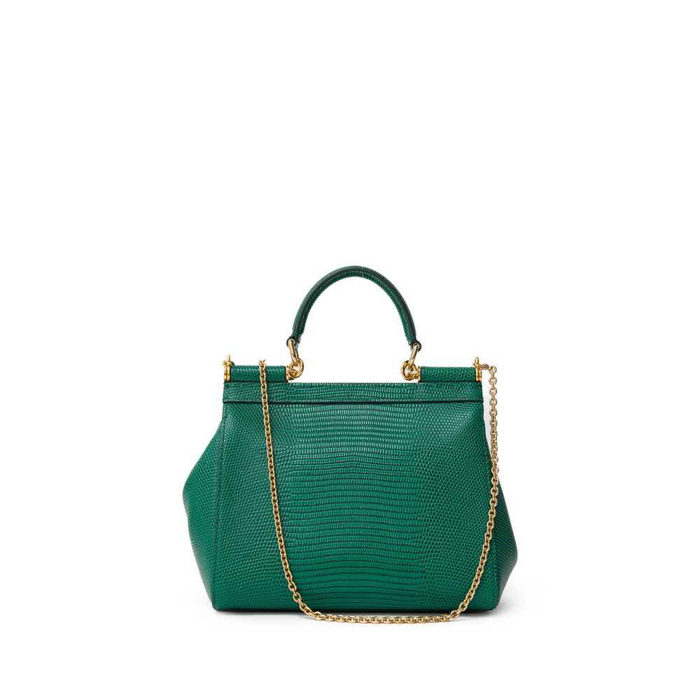 Dolce & Gabbana Green Leather Handbag