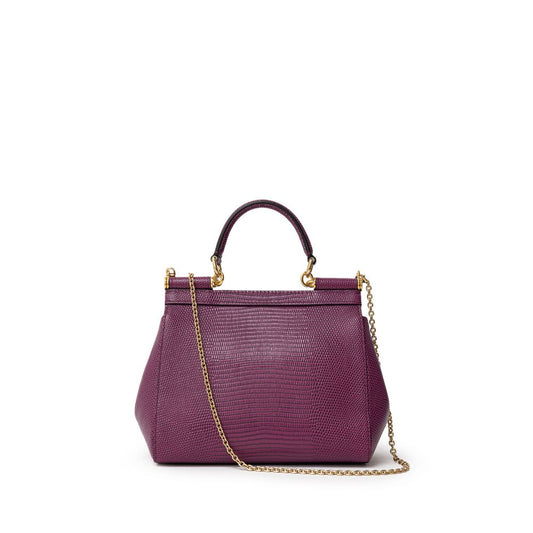 Dolce & Gabbana Purple Leather Handbag