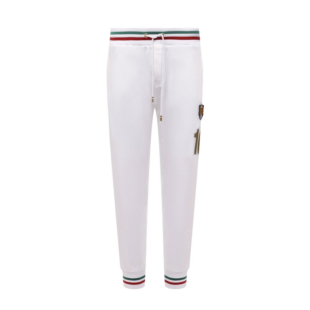Dolce & Gabbana White Cotton Joggers Workout Pants